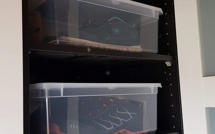 Can you store shoes in plastic boxes