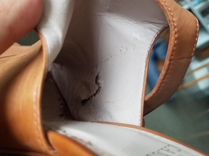 How to fix peeling shoe lining